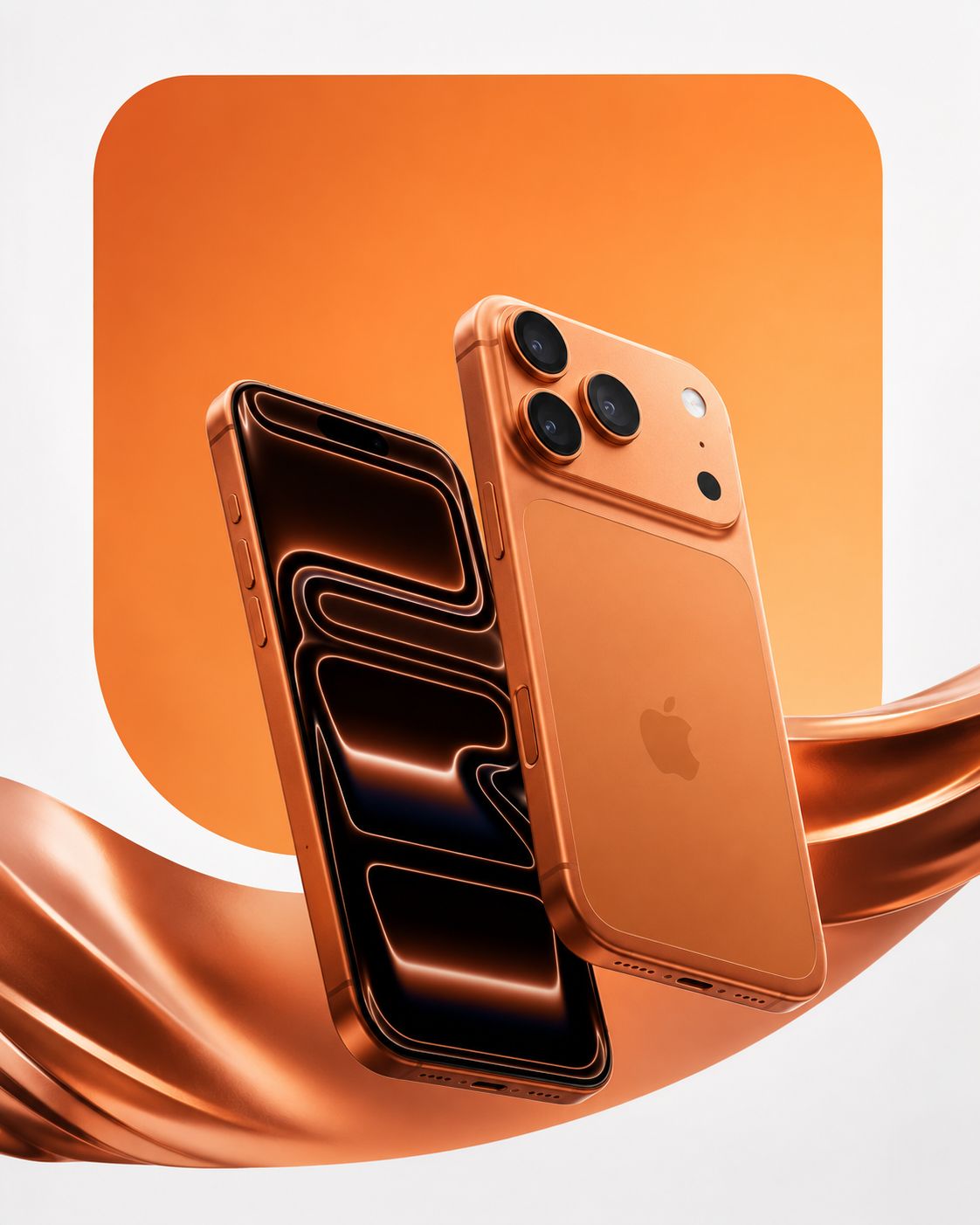 بوستر إعلاني بأسلوب آبل لهاتف iPhone 17 Pro